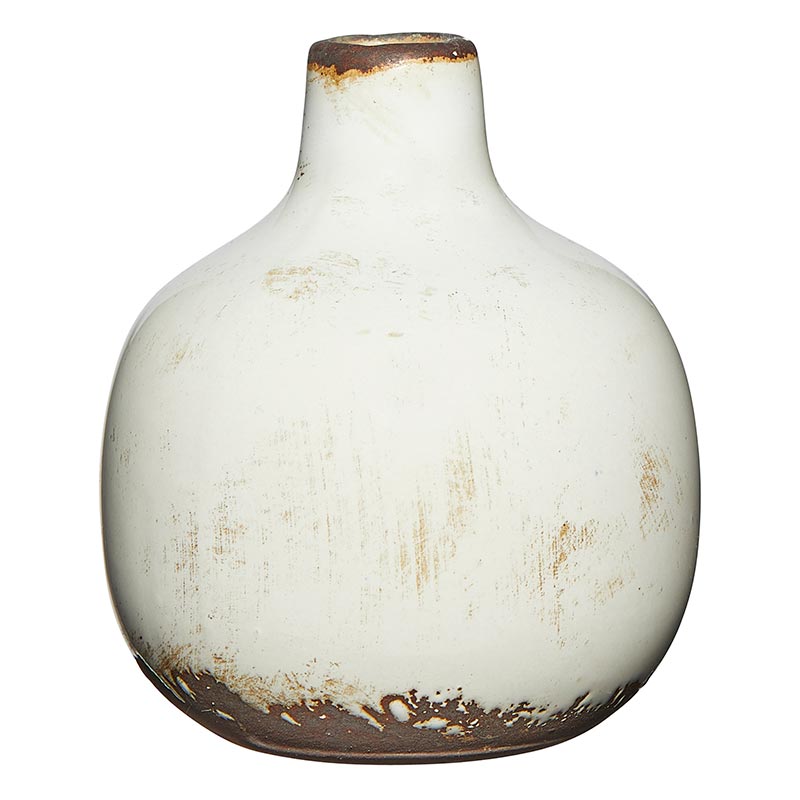 Small Ceramic White Vase