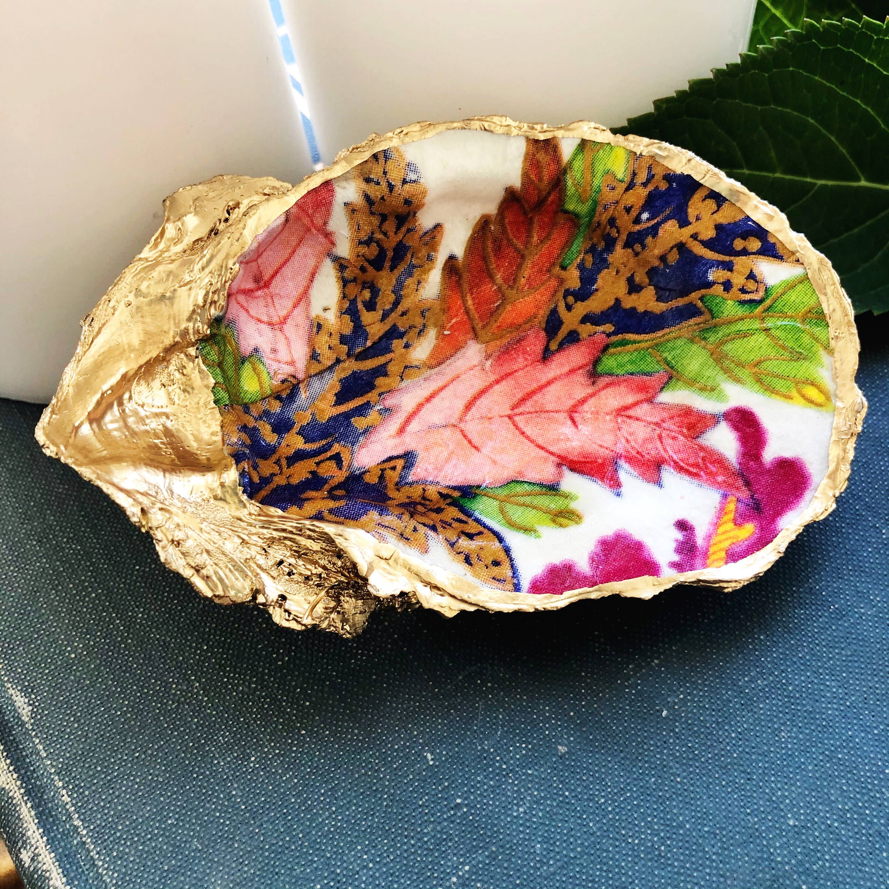 Decoupage Oyster Ring Dish