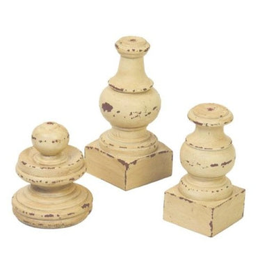 Cream Wooden Display Bases for Round Top Collection