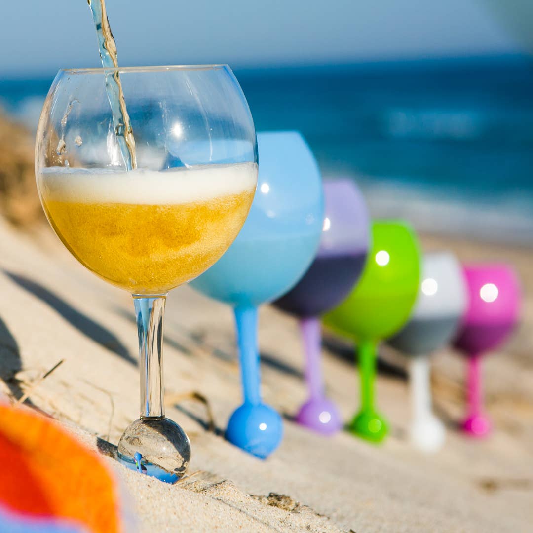 Floating Beach Wine Glasses