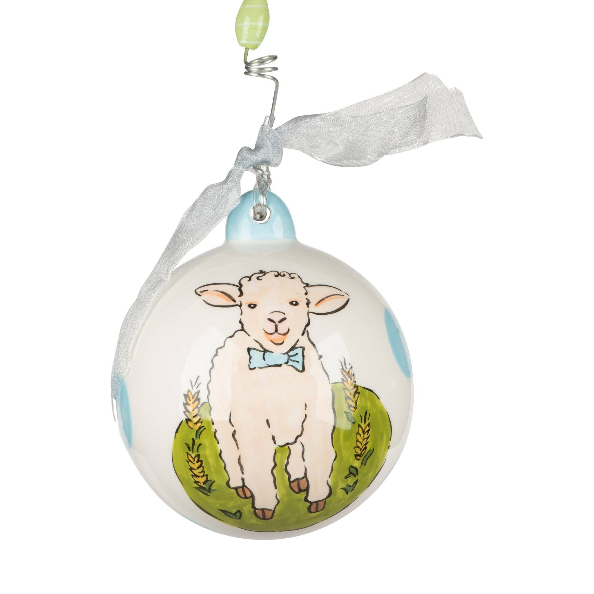 Lamb Baby's First Boy Ornament