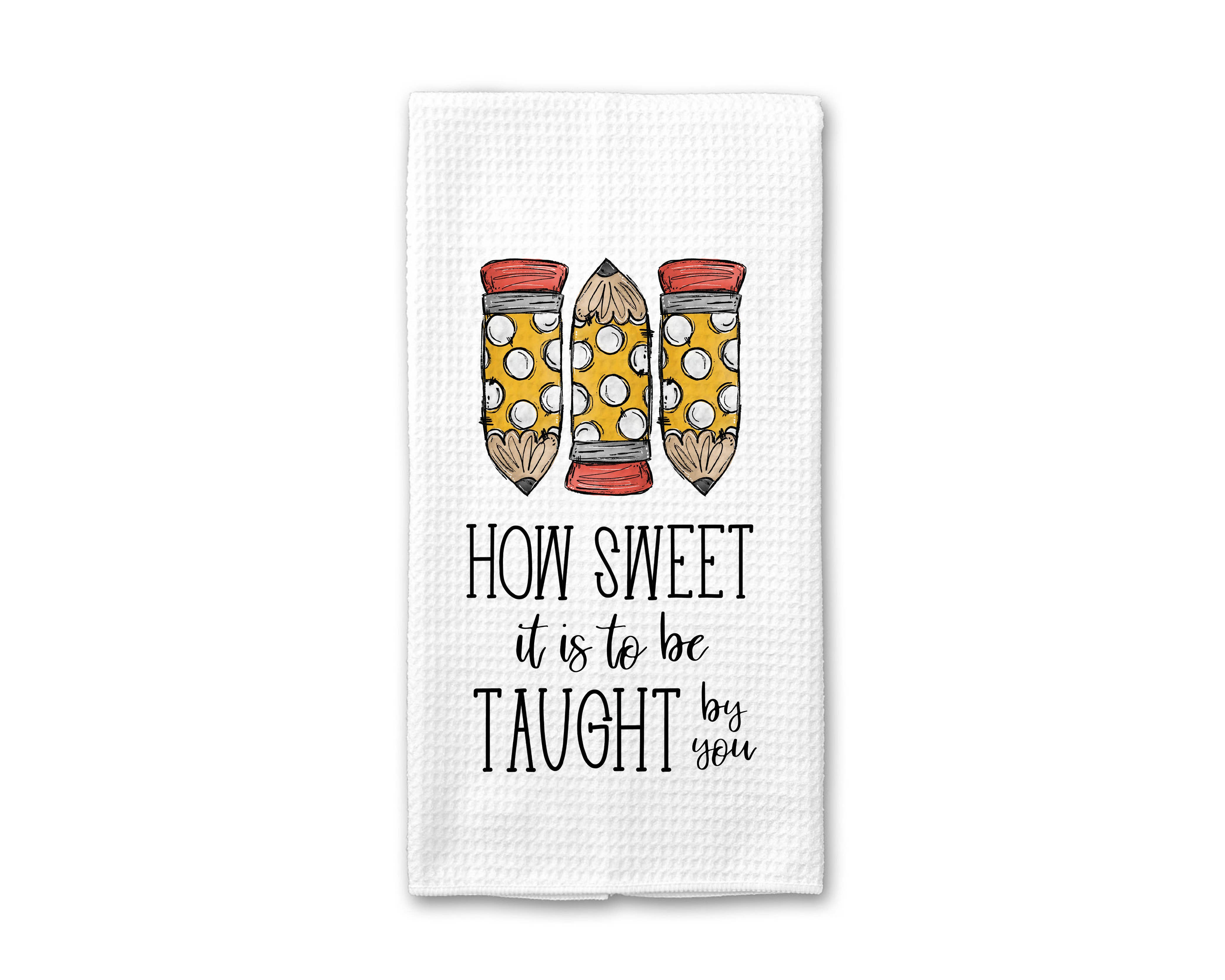 Pencil Trio Teacher Tea Towel