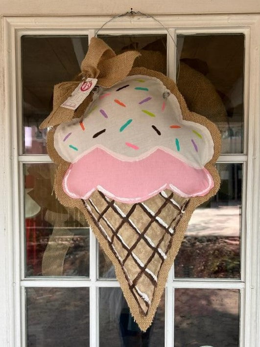Ice Cream Cone Door-hanger, Handcrafted