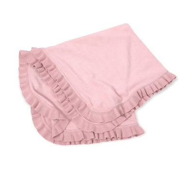 Wrap your little one in comfort and style with our Milan Pastel Baby Blanket! Made from 100% organic cotton, this luxurious and super soft sweater knit blanket features an adorable ruffle trim. Lightweight and perfect for all seasons, it's the perfect addition to your baby's nursery.  Eco-friendly, chemical free, non-toxic, pure, natural & organic baby clothes. Ethically produced in India, supporting better livelihoods for small grower farmers.  Size: 32" x 32".