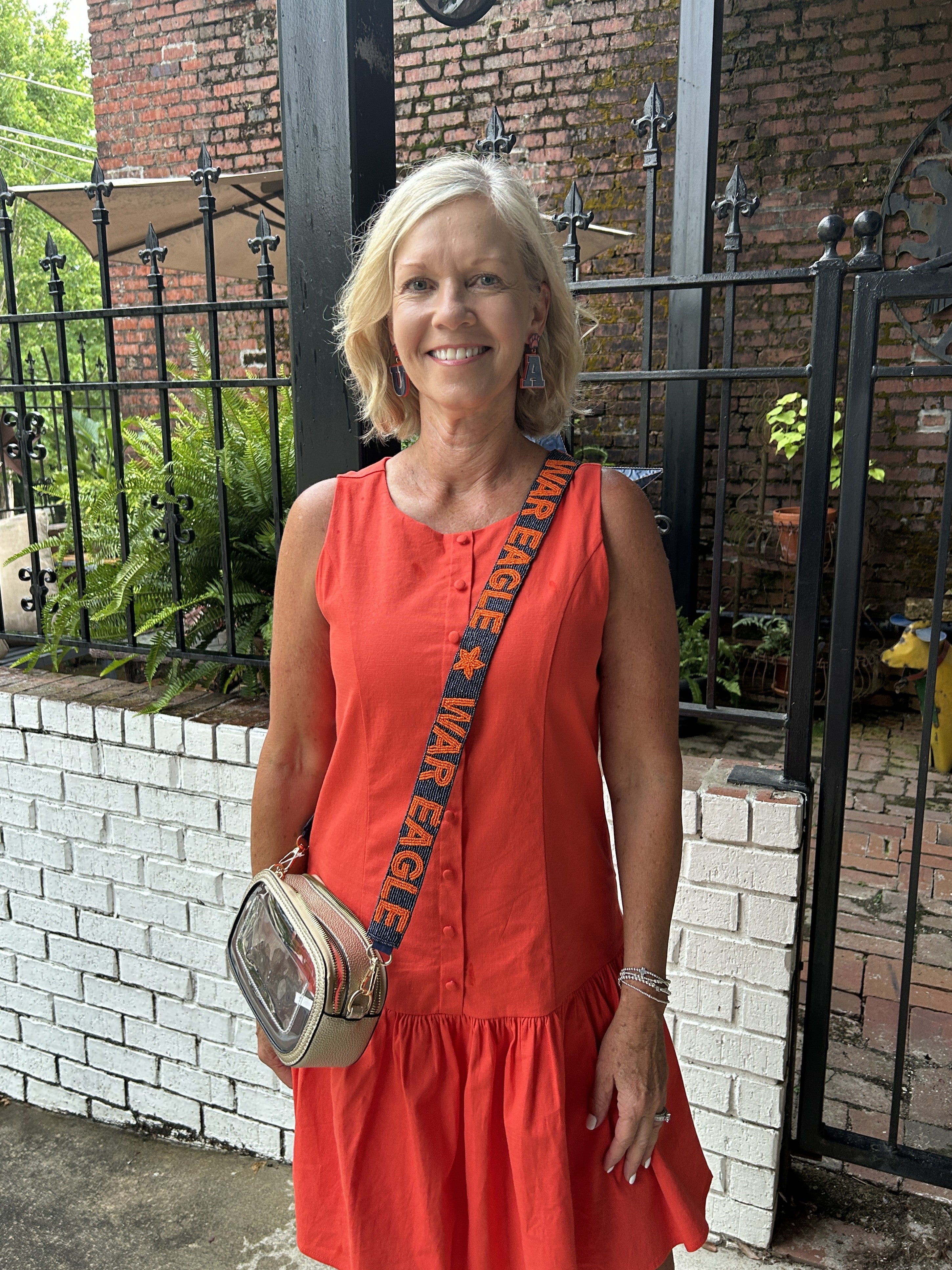 Orange Drop Tier Sleeveless Dress
