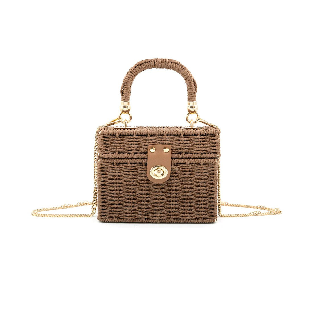 Lagos Rattan Hand/Crossbody Bag