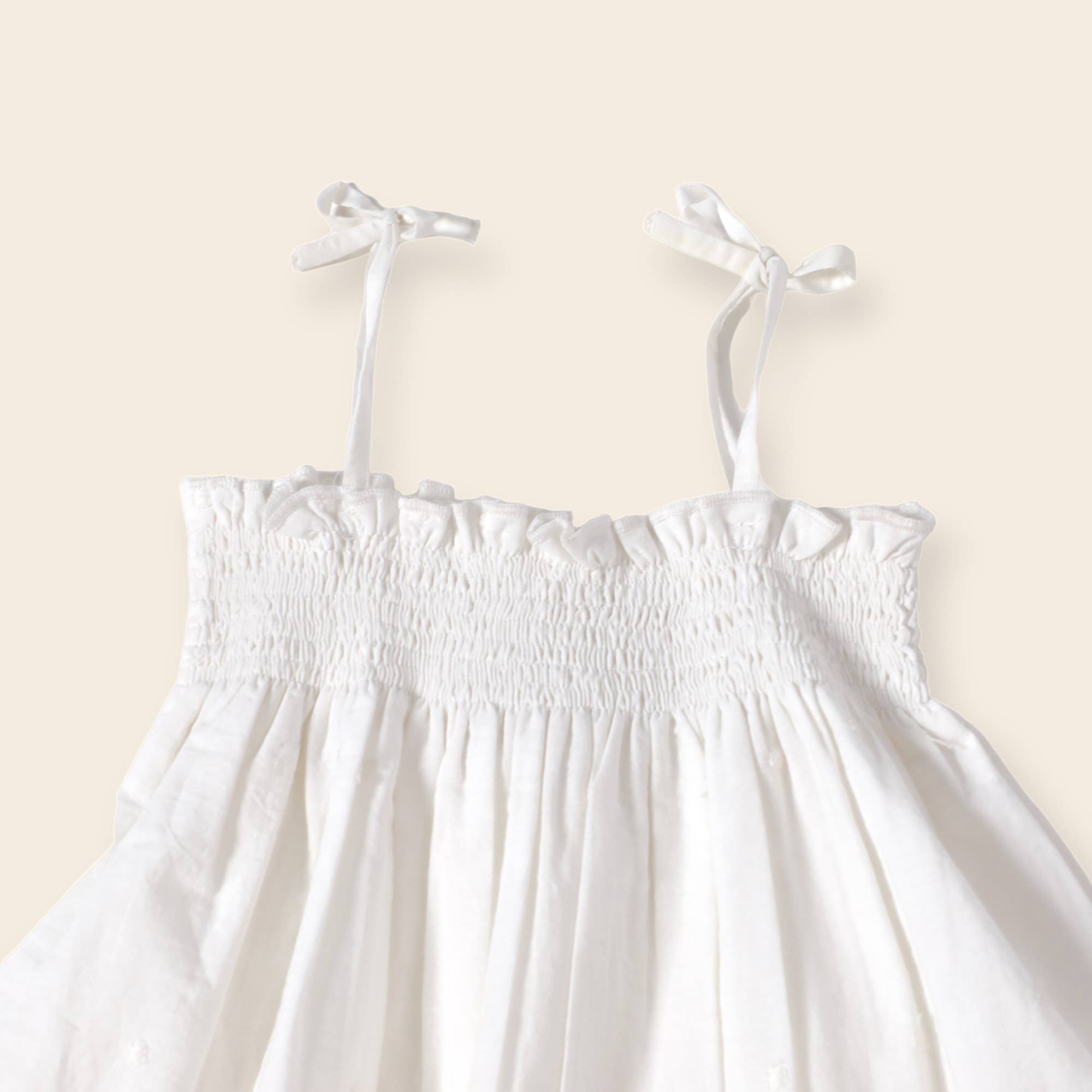 Camille Schiffli Smocked Baby Dress & Bloomer