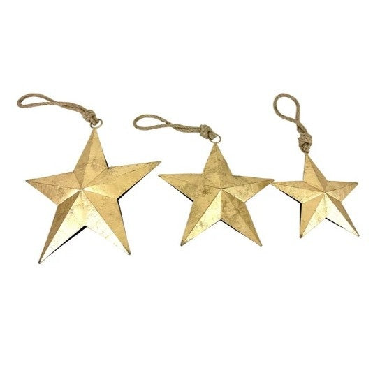 Large Metal Star Ornaments
