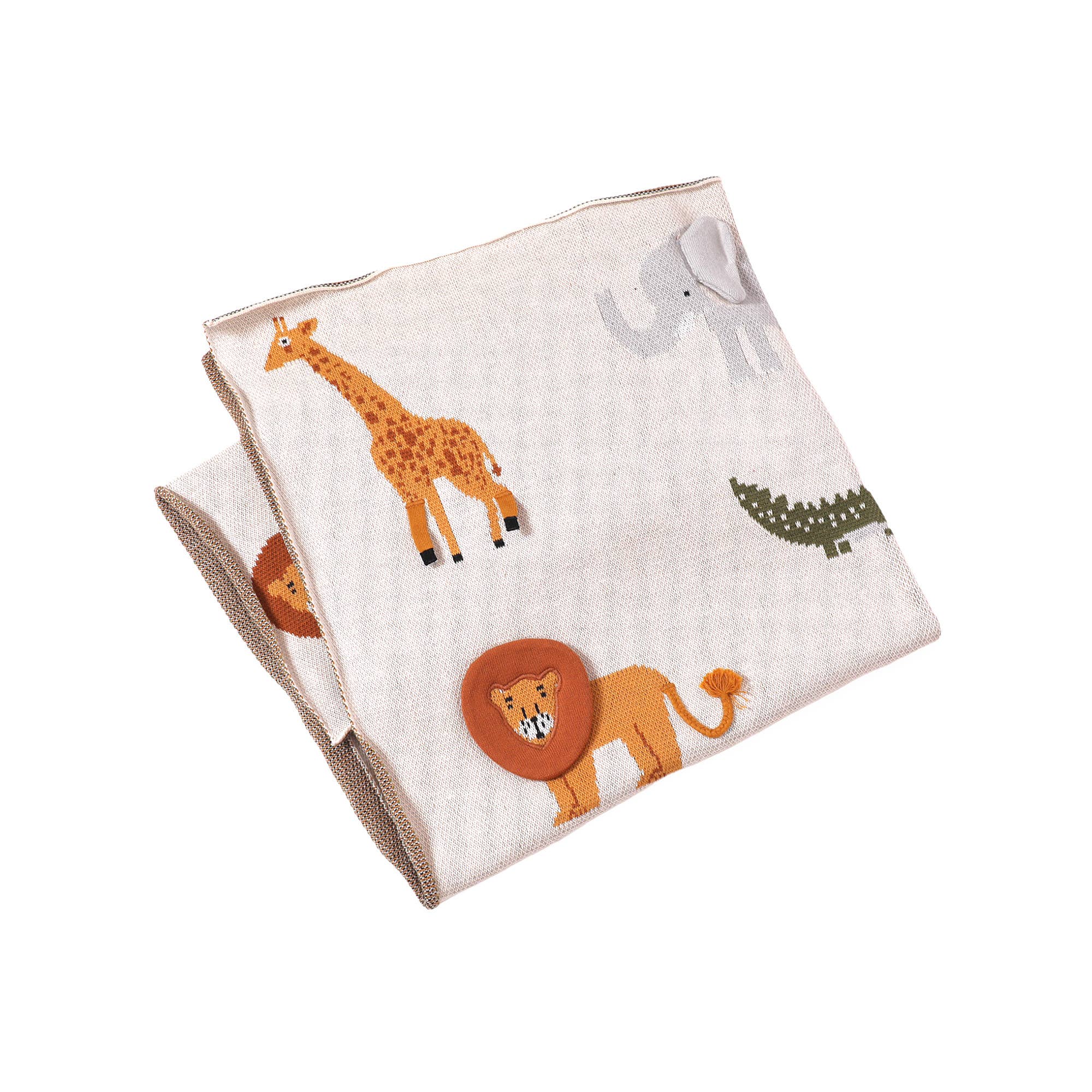 Savannah-Organic 3D Jacquard Baby Blanket (Sweater Knit)
