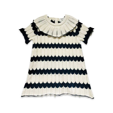 <p>This darling Scalloped Collar Knit Baby Sweater Dress is made from comfy, soft organic cotton and features a cute scalloped collar and button opening in the back. The all-season and lightweight design is perfect for keeping your little one stylish and comfortable all day long.</p> <p>Ethically produced in India, supporting better livelihoods for small grower farmers. 100% Organic Cotton. Eco-friendly, chemical free, non-toxic, pure, natural &amp; organic baby clothes.&nbsp;</p>