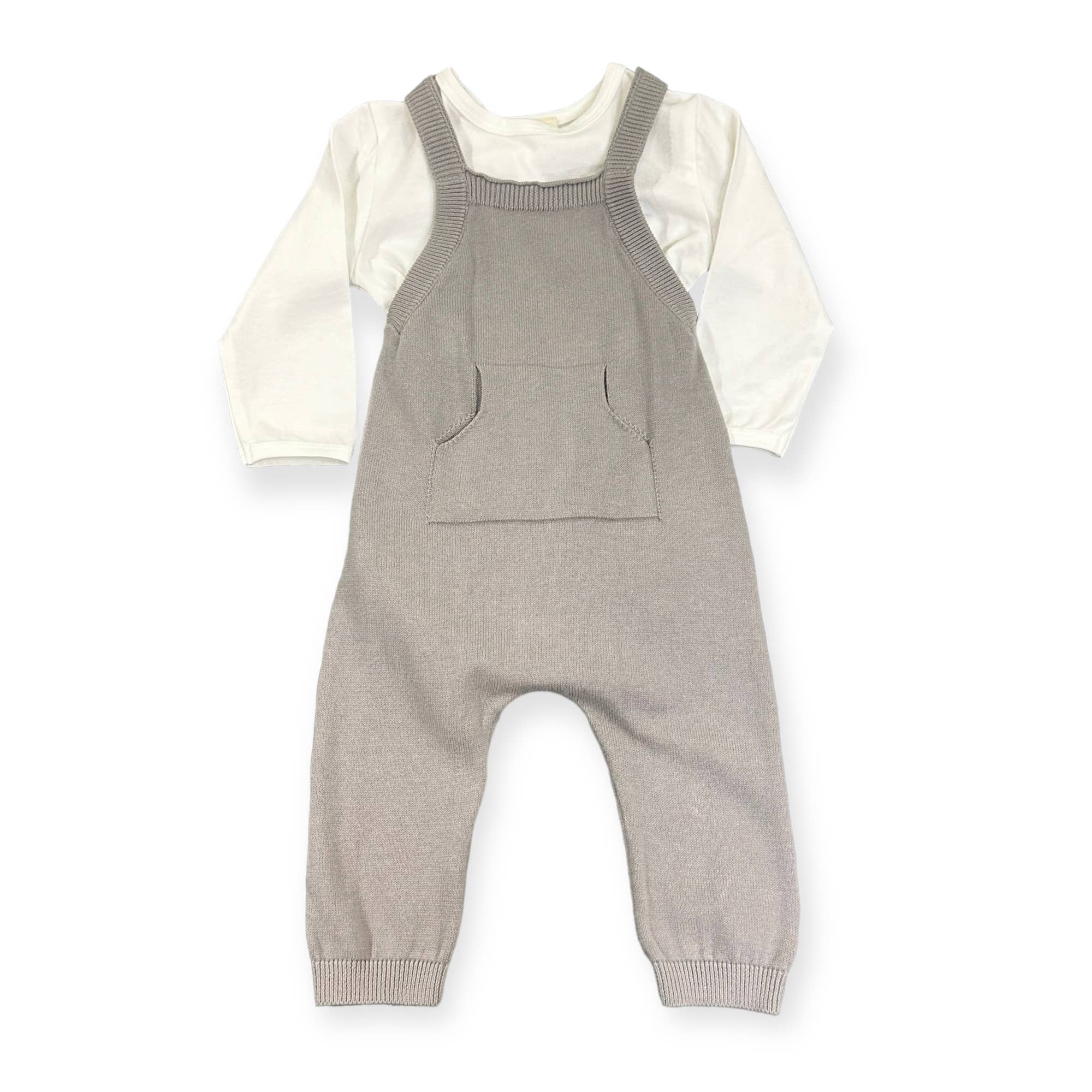 Milan Kangaroo Pocket Baby Overall + Bodysuit Set