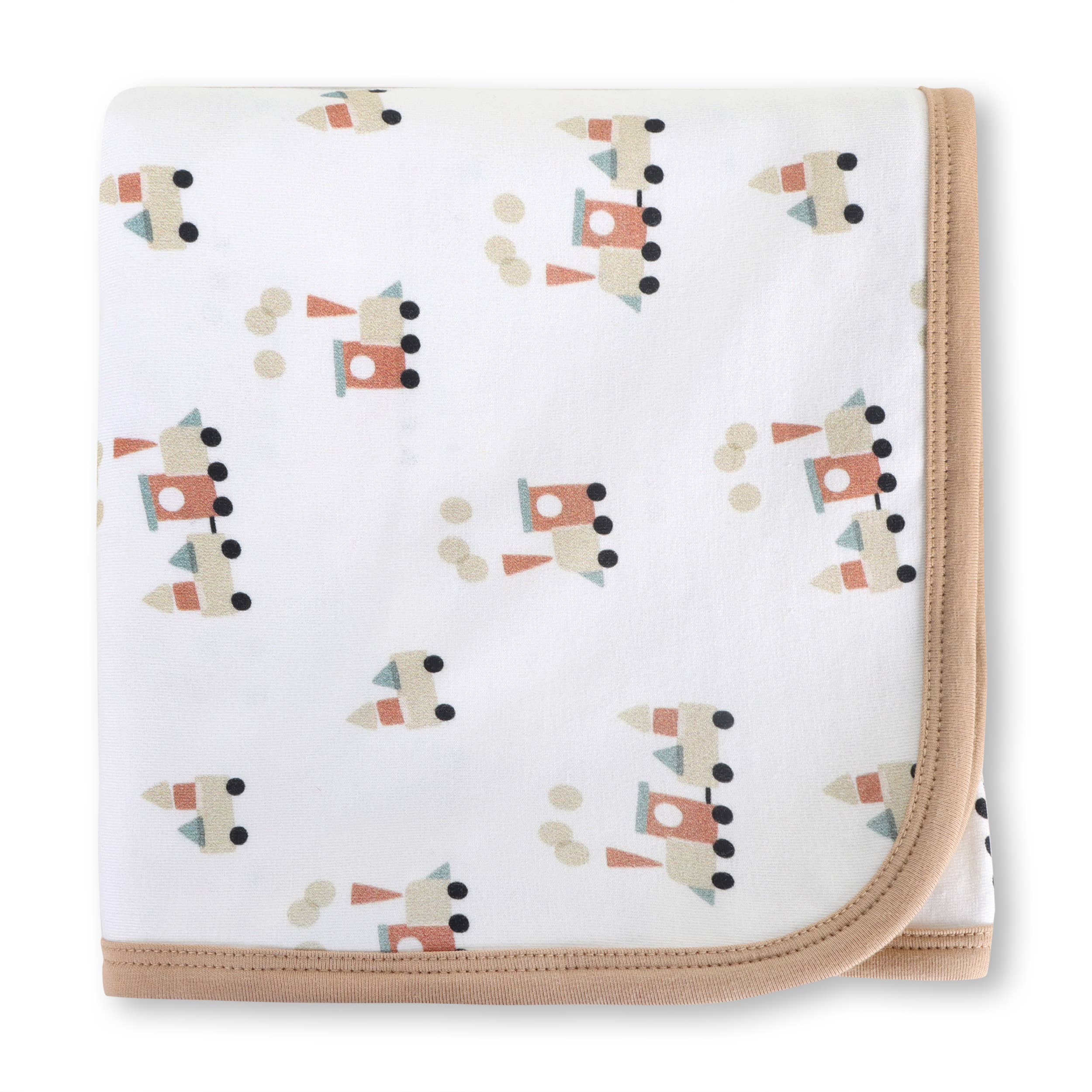 Train Reversible Baby Blanket