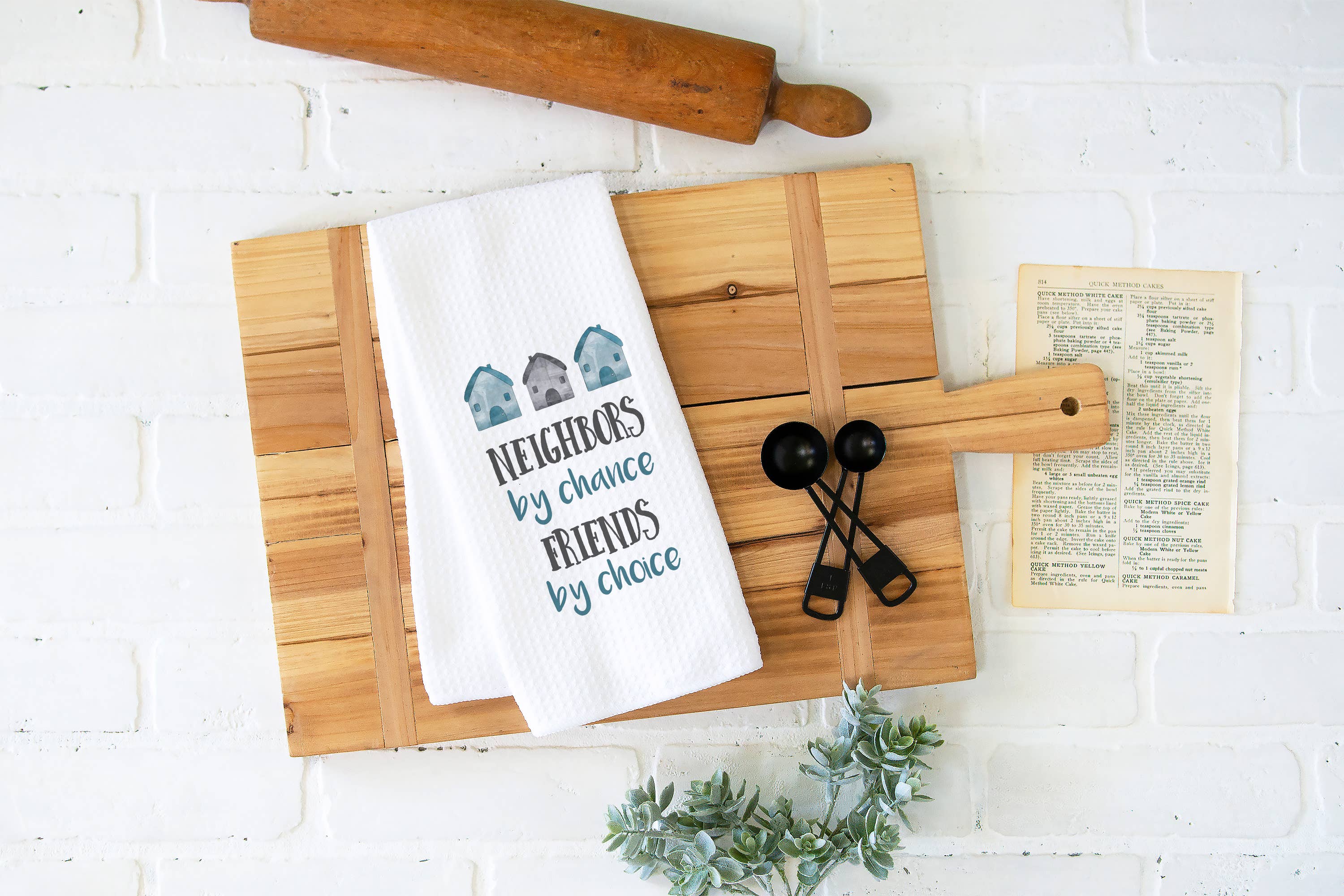 Neighbors & Friends Tea Towel