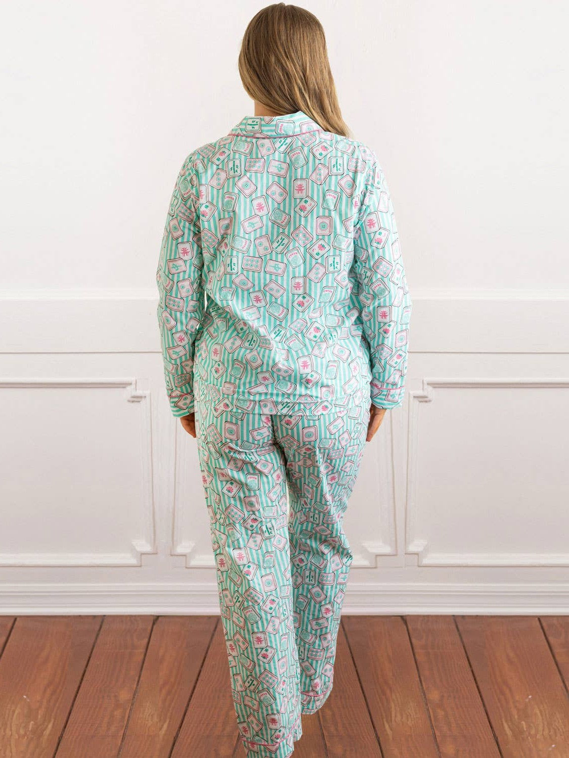 Mahjong Stripe Pajama Set