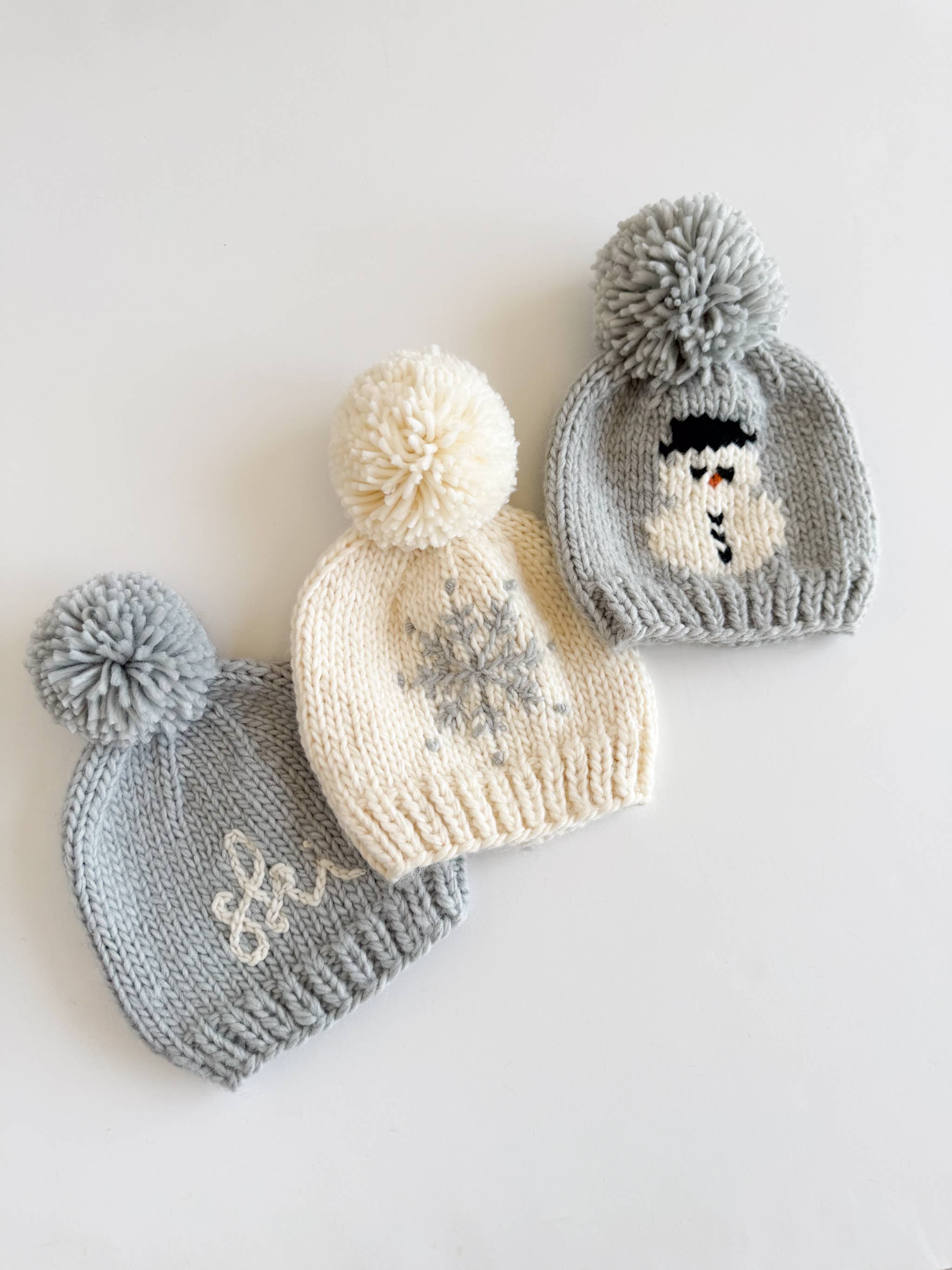 Snowflake Hat / Pom Beanie