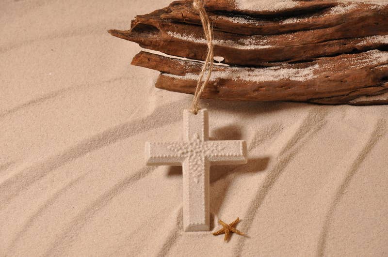 Cross Sand Ornament