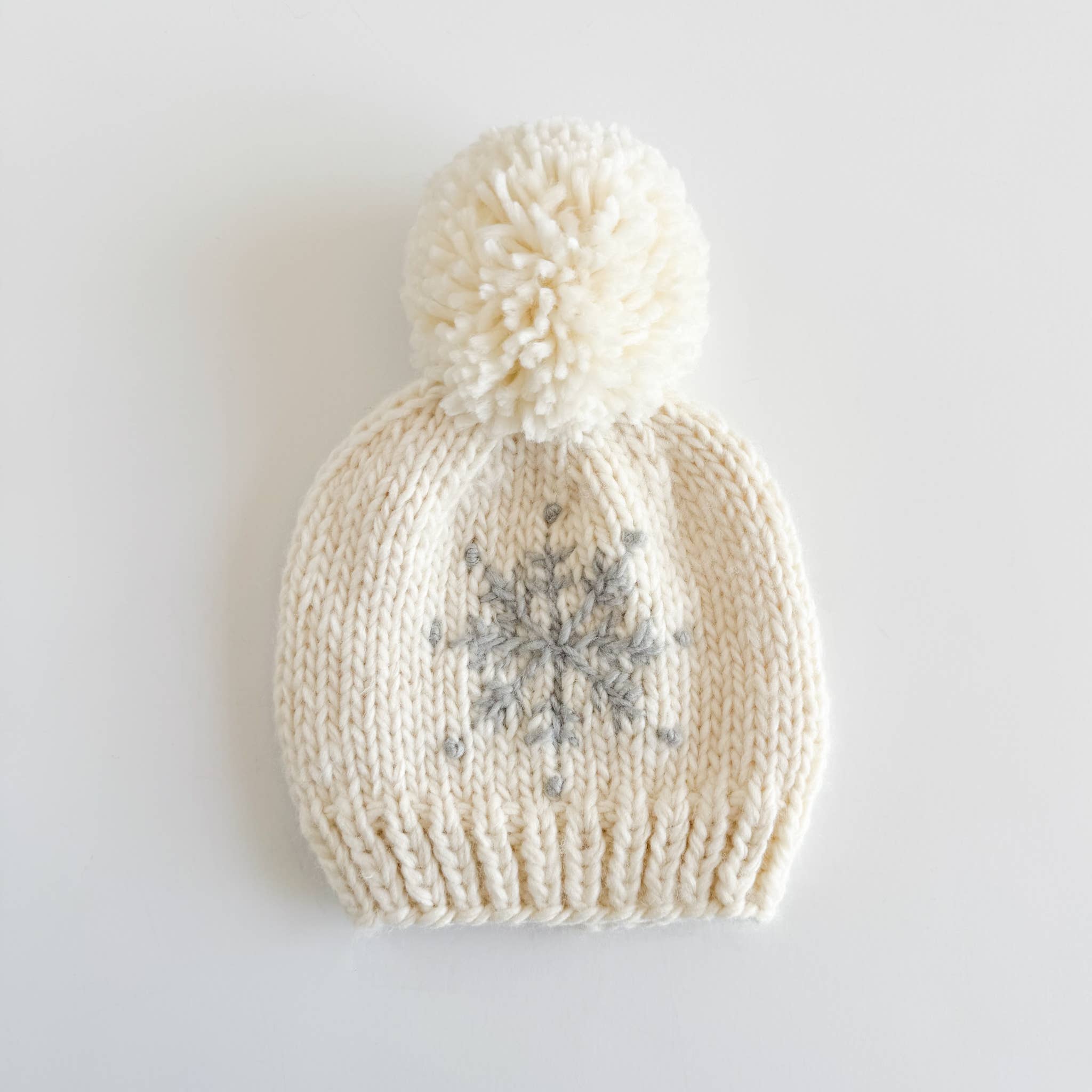 Snowflake Hat / Pom Beanie