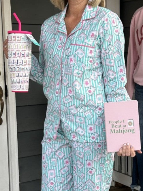 Mahjong Stripe Pajama Set