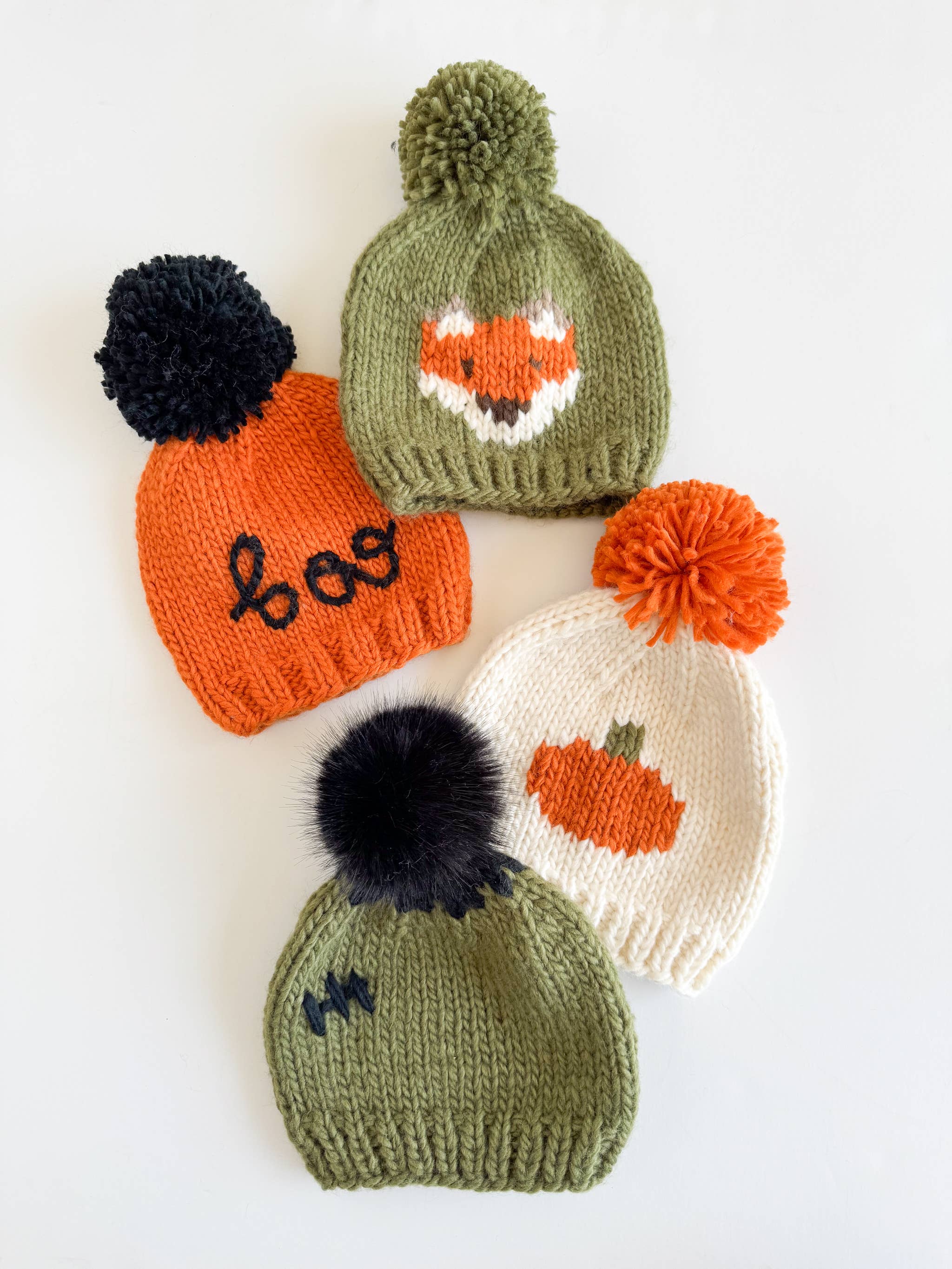 Baby Pumpkin Hat / Pom Beanie