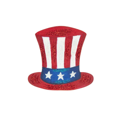 Celebrate the 4th of July or summer with this stylish Uncle Sam hat magnet. Made with a powerful magnet, the red, white and blue colors embody patriotism in a fun way. Show your pride with this magnet on any metal surface.