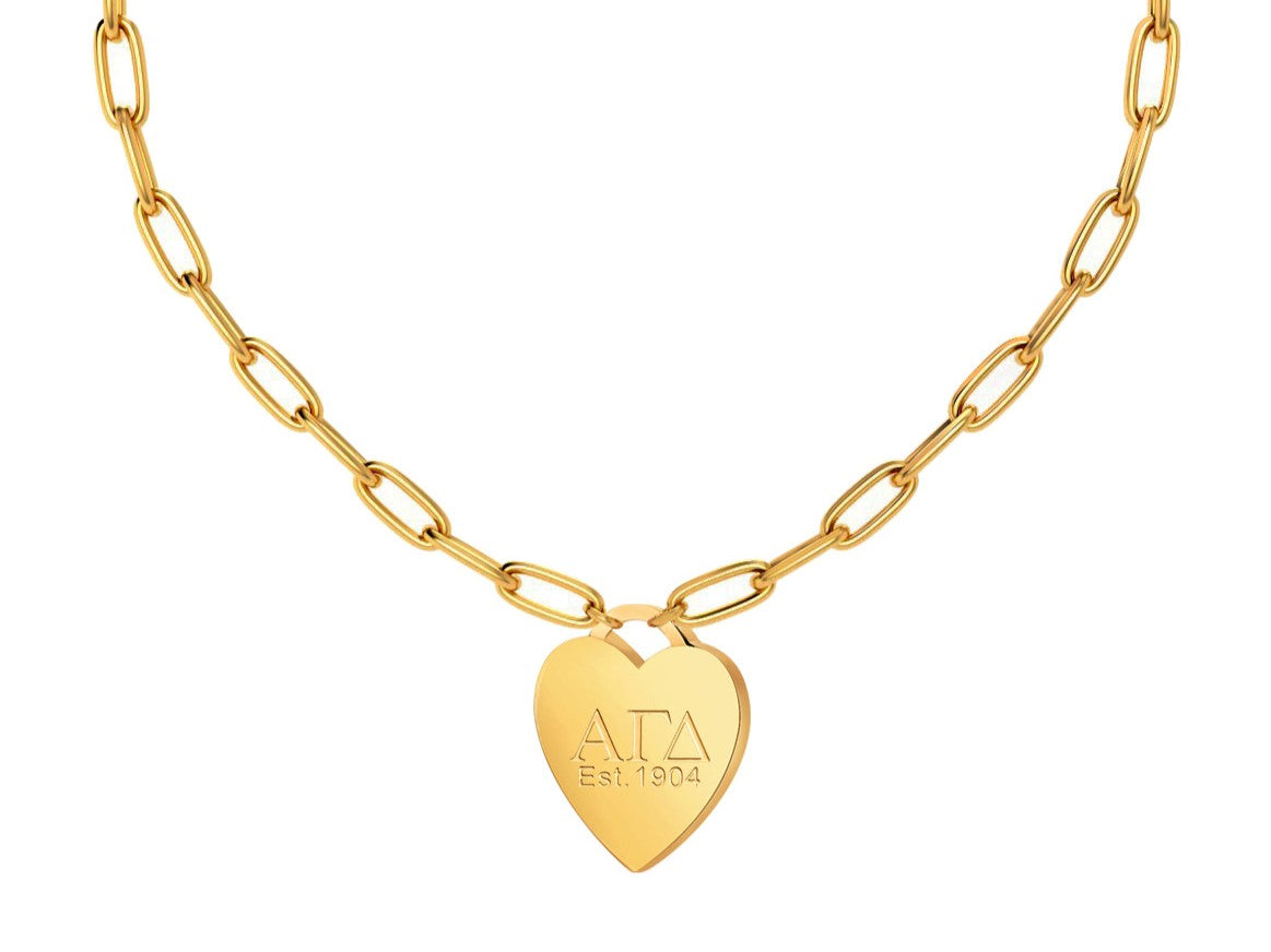 Heart Tag Sorority/Greek Necklaces