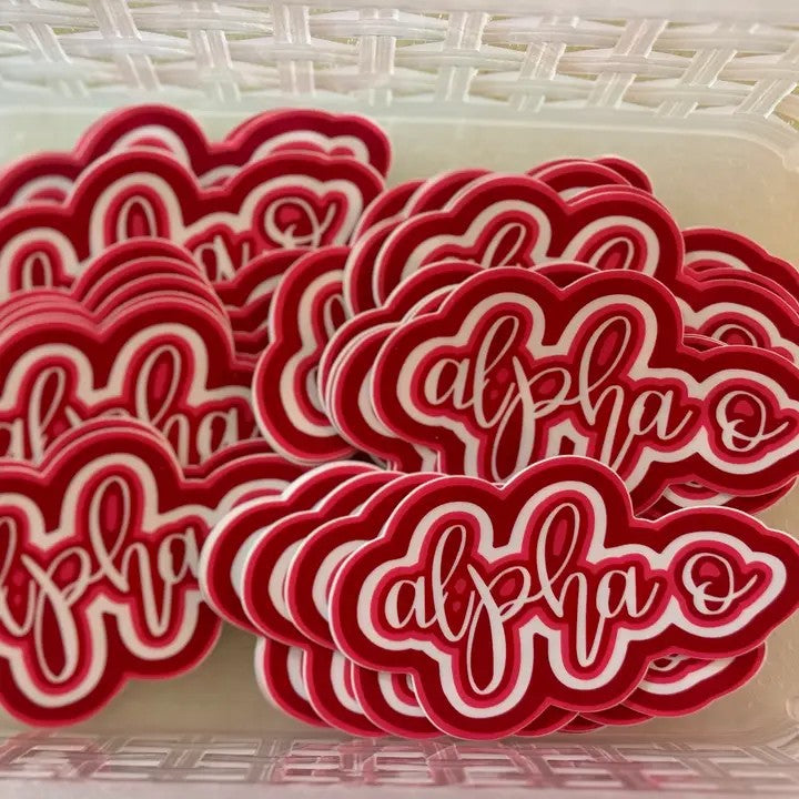 Show off chapter pride with our officially licensed sorority decals. Perfect for laptops, water bottles, car windows, and dorm room doors, these vibrant decals let sisters celebrate their sisterhood anywhere. Weather-resistant and built to last, they withstand sun, water, and daily wear. Ideal gifts for big-little reveals or just because. Each decal arrives individually packaged and ready to share the love.

Each one sold individually.

Dimensions: 6 x 4 x 0.1 in
