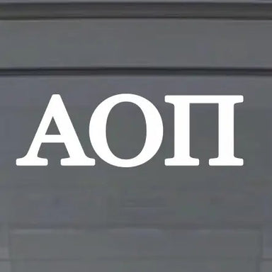 Show your pride with style using this sorority car decal. Whether it's your car window, laptop, water bottle, or planner, this versatile sticker travels with you. Crafted from durable waterproof vinyl, it withstands rain, sun, and everyday wear. Bold, vibrant design that celebrates your sisterhood. Stick it on and rep your letters with confidence.

Details:

Sized at 6.5" x 2.25" - the perfect subtle statement
Waterproof + weather-resistant
Features your official sorority letters in a sleek, eye-catching de