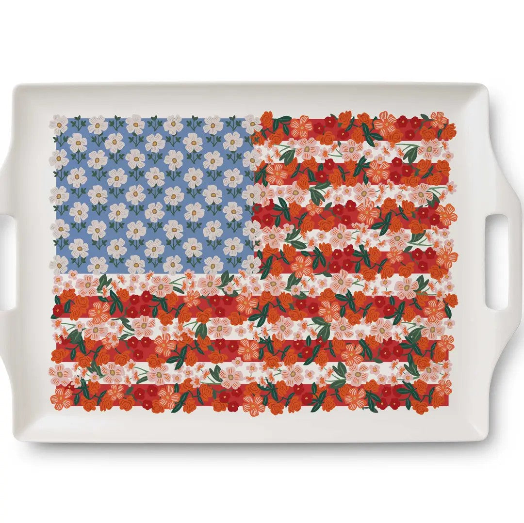 Americana Melamine Serving Platter w/ Handles