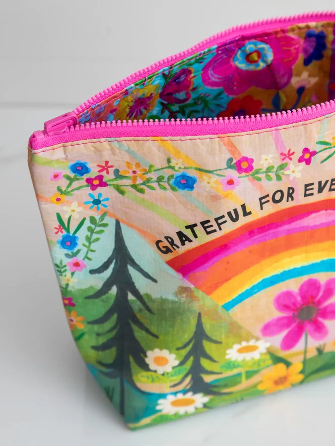 Recycled Reversible Zipper Pouch