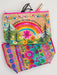 Sustainable style meets everyday practicality with this reversible zipper pouch crafted from recycled water bottles. Flip it to match your mood—one side features inspiring words and cheerful artwork, while the other showcases a fun print. Compact yet spacious, it's ideal for organizing essentials in your tote, backpack, or luggage. A small choice that makes a big environmental impact.

Measurements: 12in L x 8.5in H, 3in W bottom gusset

Material &amp; Care:&nbsp;

rPET, made with 80% recycled plastic water