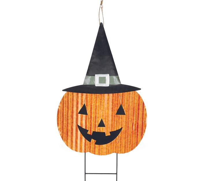 Jack O Lantern w/ Witch Hat Yard Stack