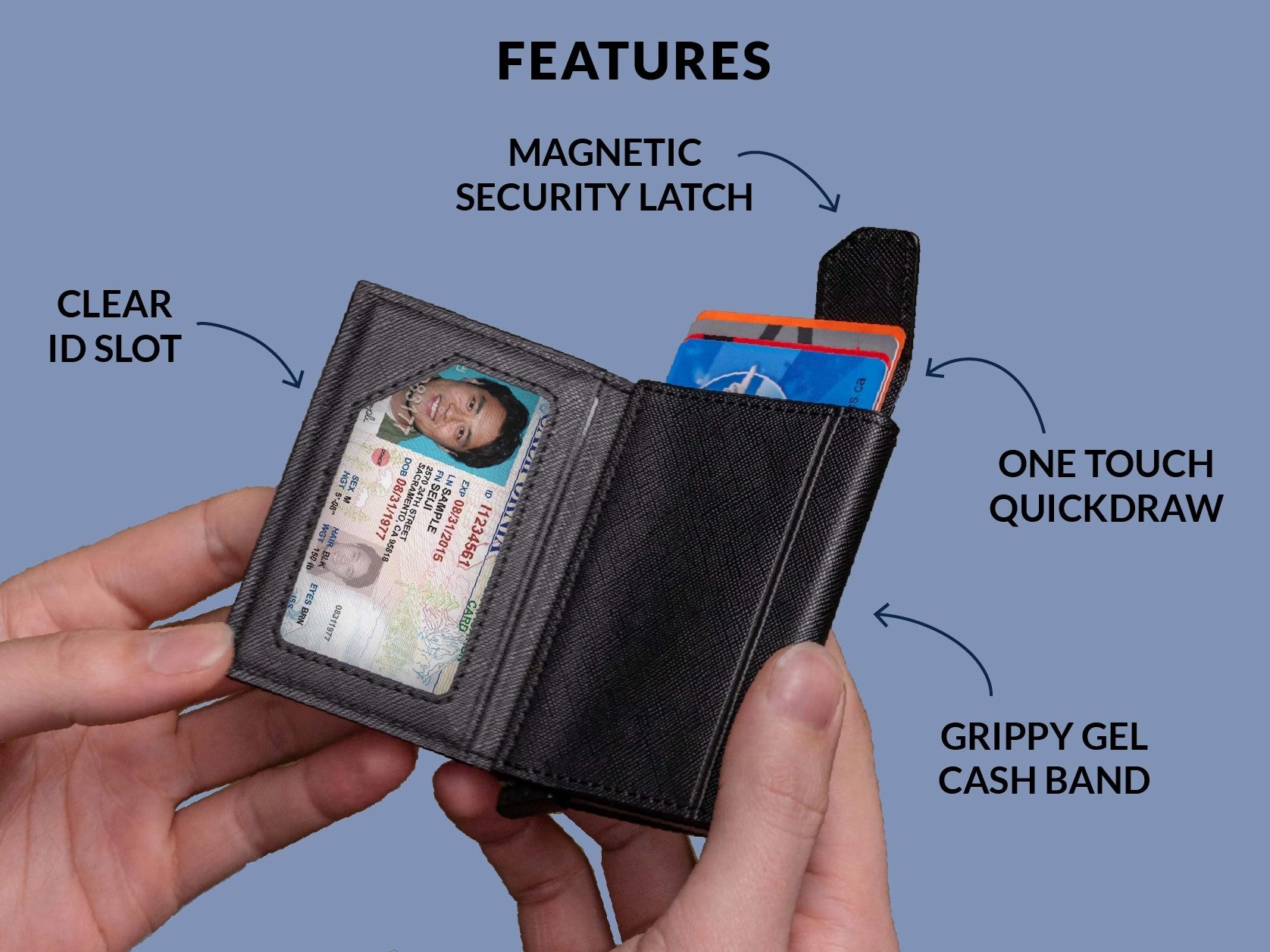 Bando Slim Utility Wallet in Black
