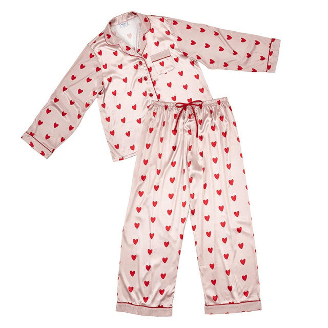 Silk pj pajamas hearts bachelorette 