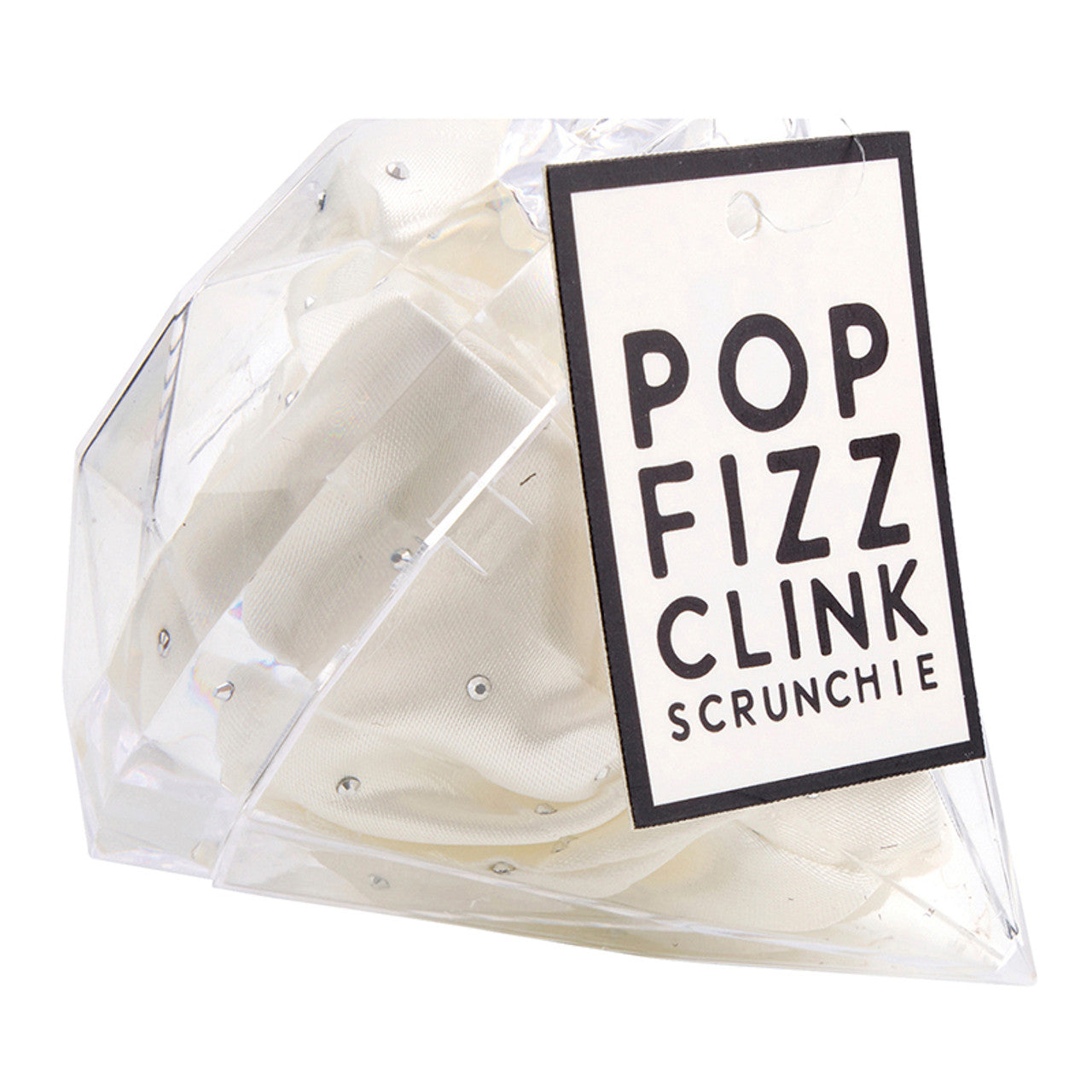 Diamond Ornament Satin Rhinestone Scrunchie