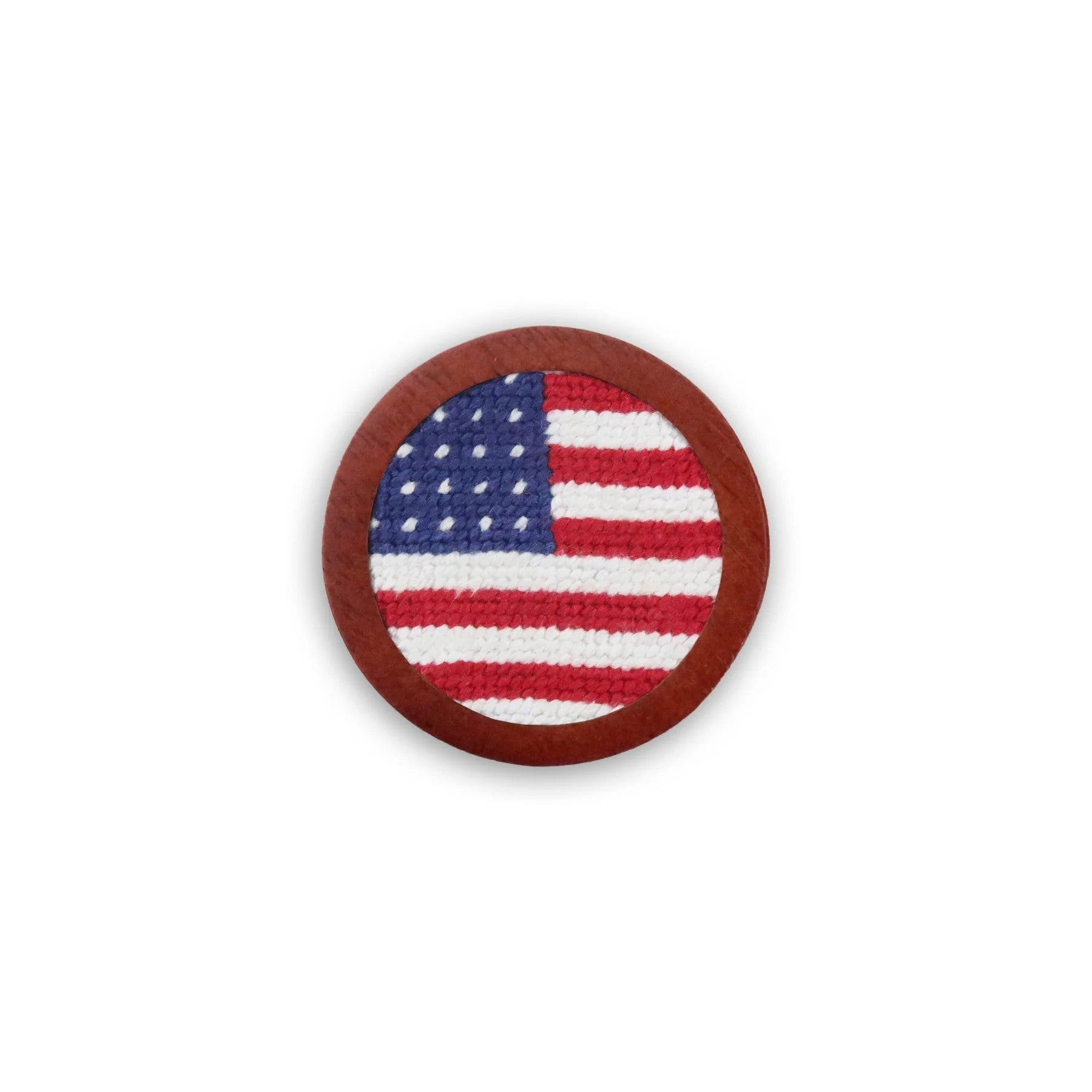 Our Golf Ball Markers are made from chestnut colored wood finished with a 100% hand-stitched needlepoint insert. They are the perfect size and weight to mark your ball before draining your next putt!

Details:

100% hand-stitched needlepoint
Stitched with French cotton thread
Solid wood with needlepoint inlay
Measures 1.6’’ in diameter and .25’’ thick

Care Instructions: To clean needlepoint: Spot clean with a damp cloth or soft bristle brush. For more extensive care, we recommend consulting a professional 