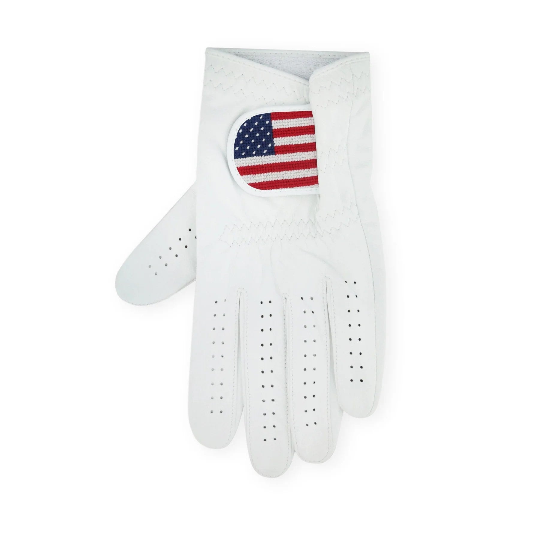 Leather and Needlepoint Golf Glove