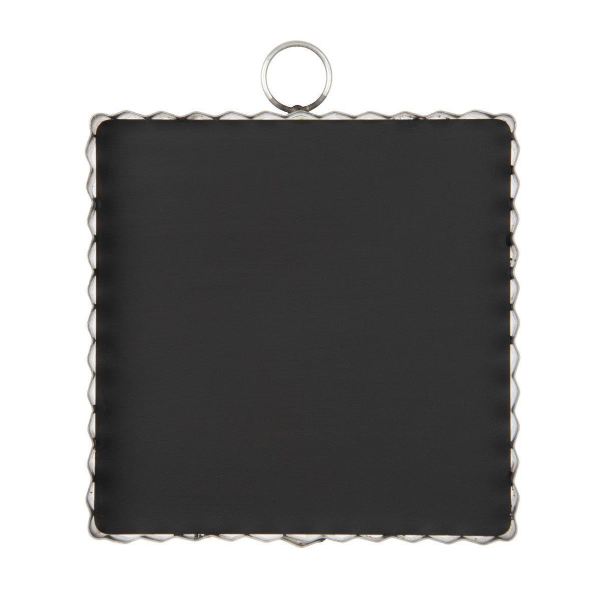 Incorporate this chalkboard display wall art into your décor or for household use. It's the same metal design and size all all of our beautiful display wall art, but it's a chalkboard!  How fun to use as reminders or a favorite saying - to use in your home as you choose. Stems and bases are sold separately in a variety of sizes and colors to display your print.   Dimension: 6" x 1" x 6" Materials: Metal  Chalk is not included