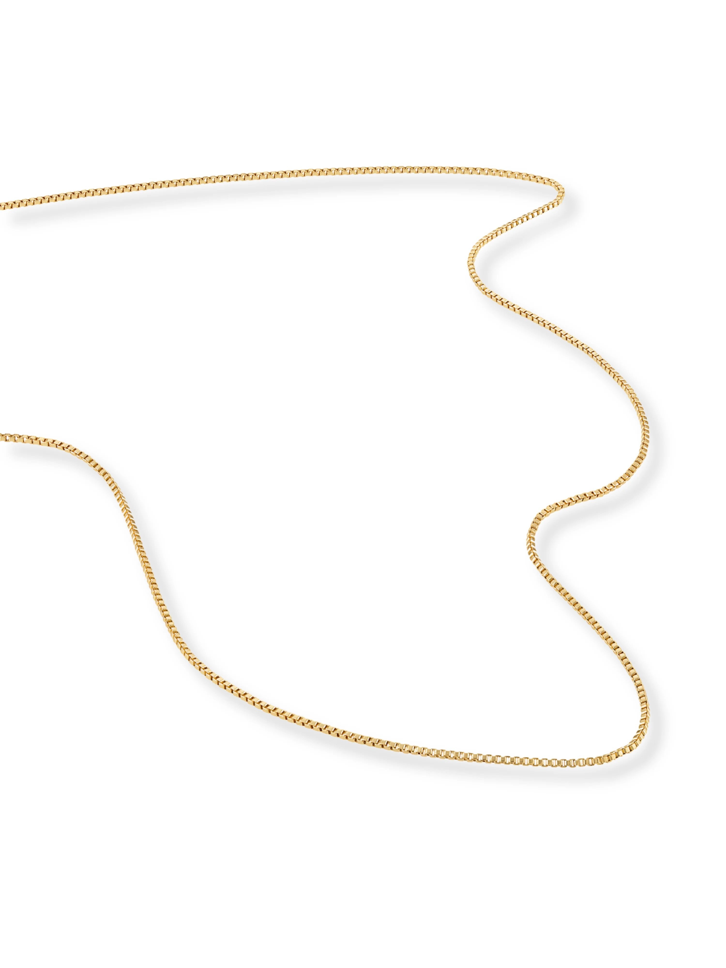 Make a refined statement with the Charm Bar Box Chain Necklace, designed to enhance your neckline with timeless sophistication. Featuring premium 16K gold plating over durable brass, this piece showcases distinctive square-shaped links that catch the light beautifully. The dependable lobster claw clasp keeps your necklace secure and ready for whatever your day brings. Perfect for layering or wearing alone, this sleek accessory transforms any outfit into something effortlessly elegant.

Slide on your favorit