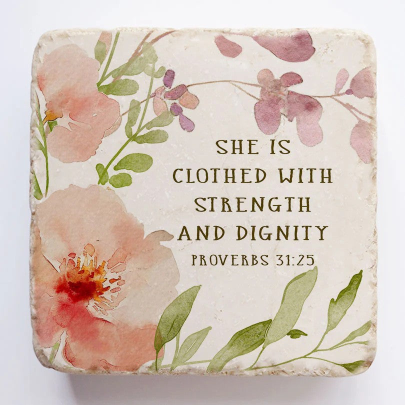 Scripture Stone Coaster