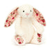This 7 inch plush bunny by Jellycat has been a best seller for years. He/she has scrummy-soft Jellycat fur and lovely long flopsy ears, which makes him/her ideal for cuddling. Irresistibly cute and a perfect gift for boys or girls. This bunny will probably become your child's most loved stuffed animal.

At Carolee's, we are able to make a bashful bunny even more special by adding a small name or monogram on one ear, and if it's a gift for a newborn, their birthday down the other.

Use the monogramming optio