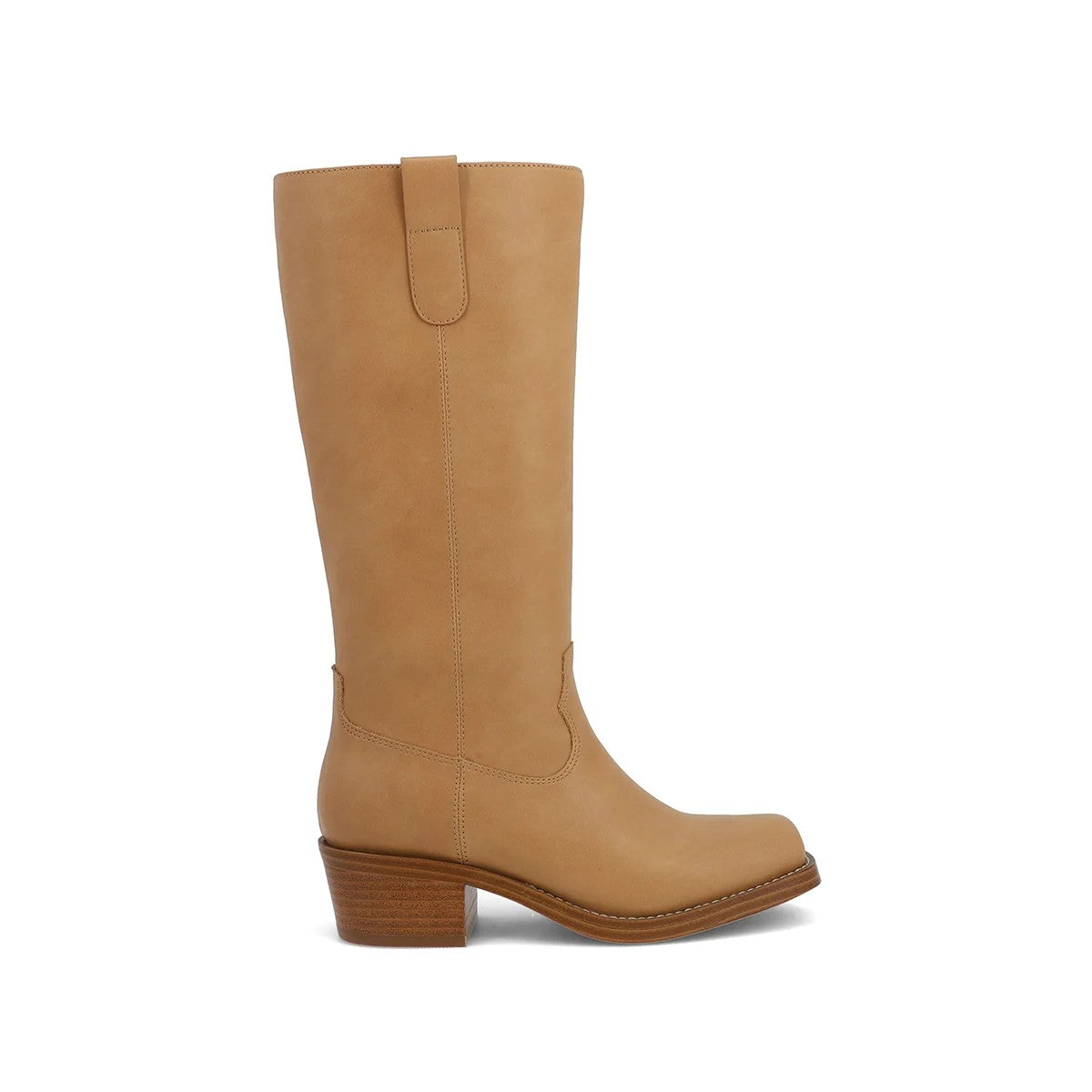 Dustin Tall Heeled Boot in Nude