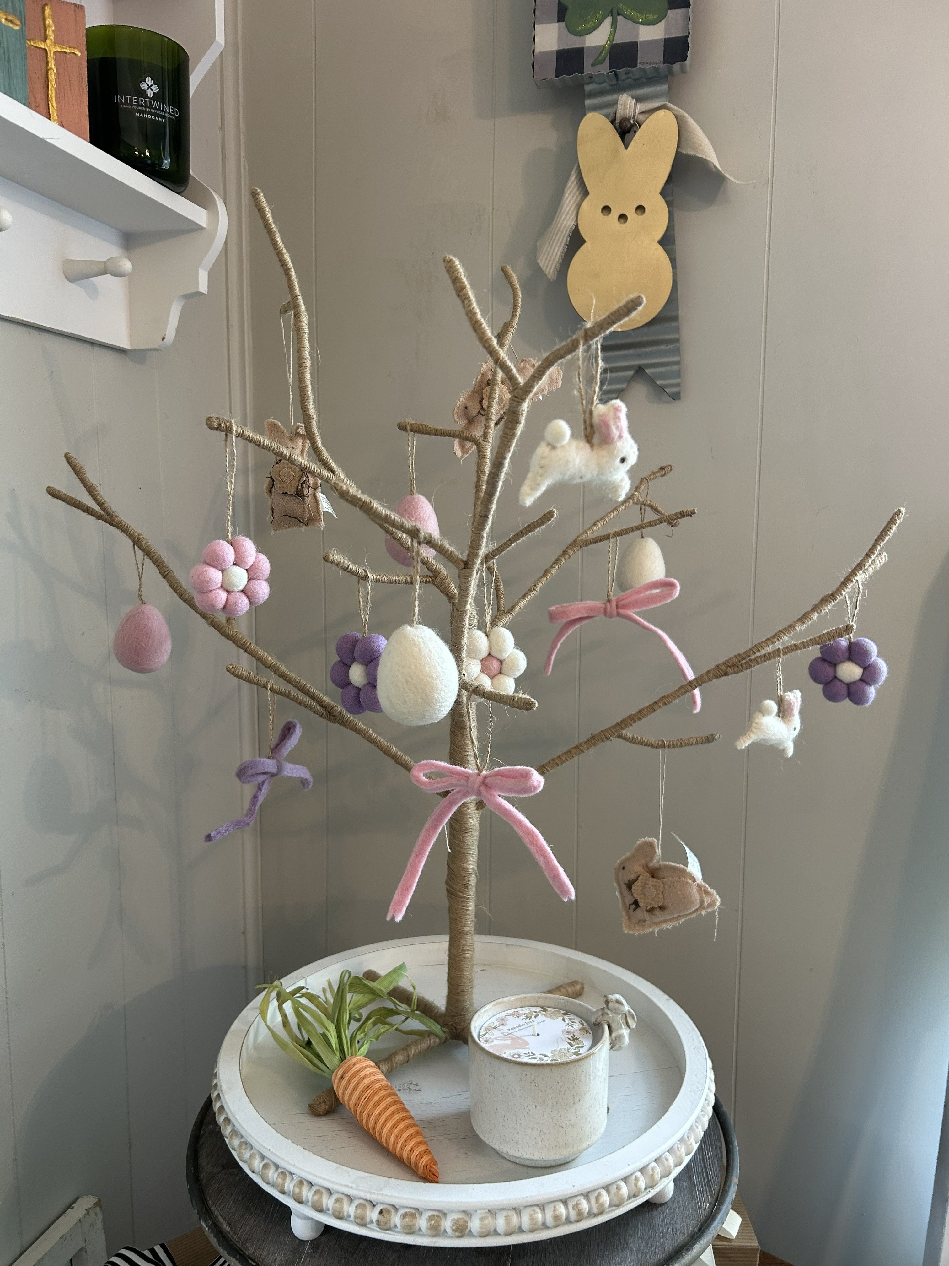 Celebrate the season with charming Easter Felt Ornaments that bring festive cheer to your holiday décor. Each handcrafted piece features delightful Easter-themed designs in soft, durable felt that captures the warmth of spring traditions. These ornaments pair beautifully with our Jute Tree, creating a cohesive, natural aesthetic that elevates any Easter display. Perfect for hanging on trees, wreaths, or gift packages, they add a personal touch to your seasonal decorating. Ideal for collectors and those seek