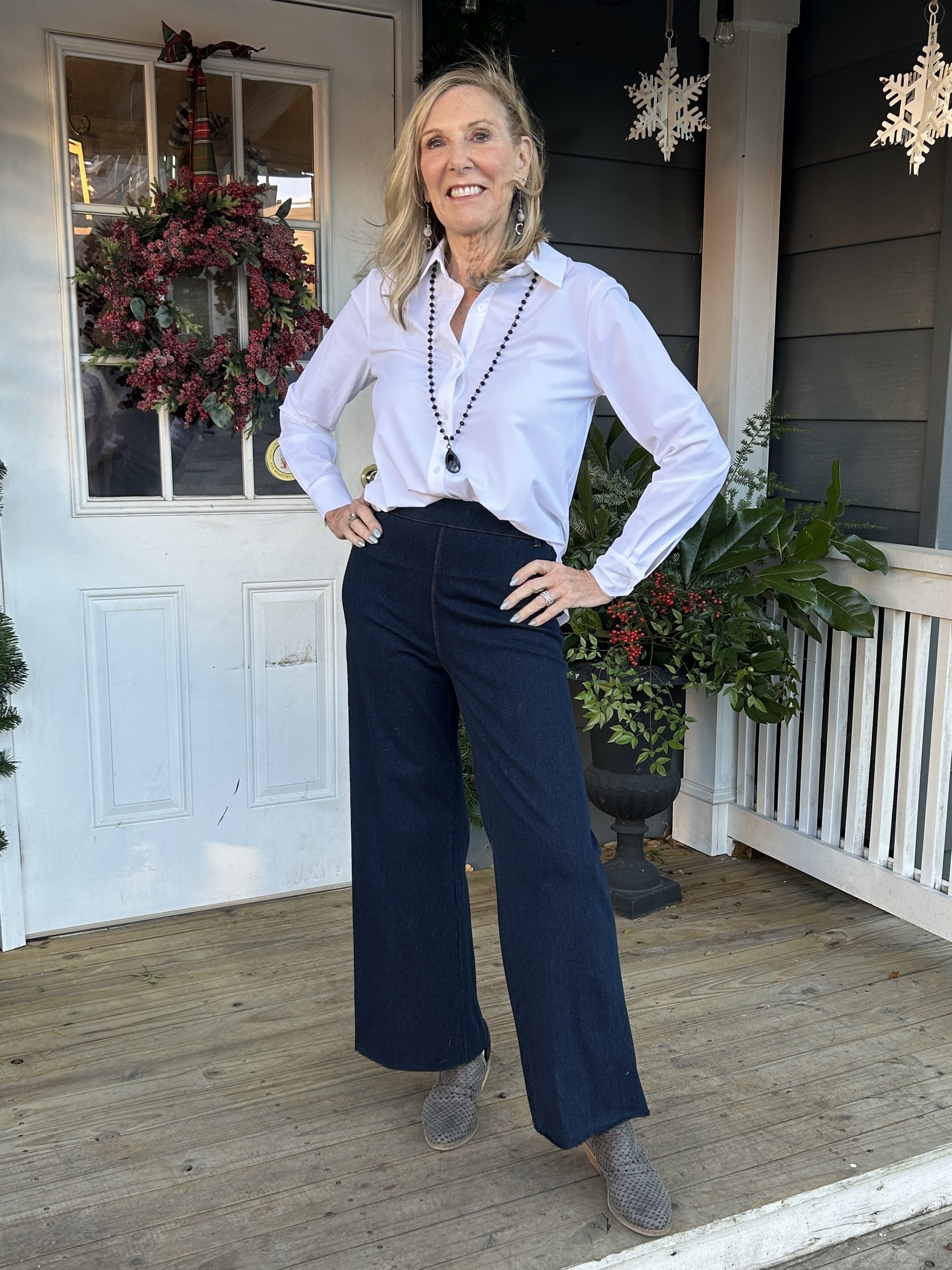 Erin Wide Leg Denim/Pants - Main Image