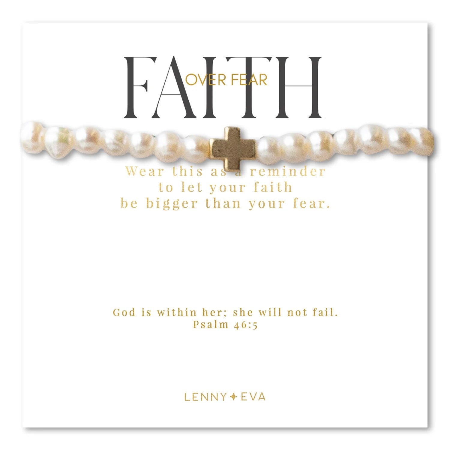 Faith Over Fear Cross Bracelets