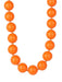 Make a bold statement on game day with this striking orange beaded necklace. Featuring 20 mm beads in vibrant orange, this piece delivers eye-catching style that commands attention. Perfect for showing your team spirit or adding a pop of color to any outfit, this necklace combines size and saturation for maximum impact.

Length: 18"