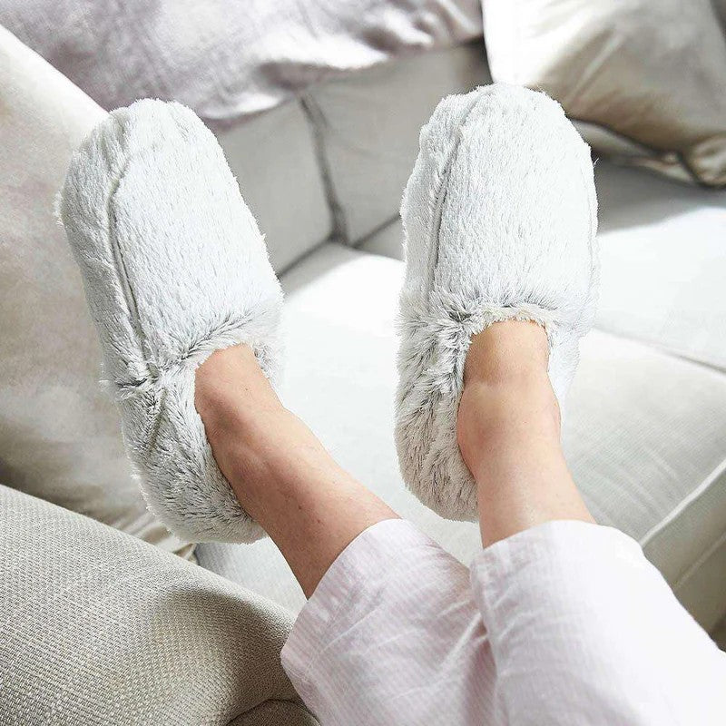 Marshmallow Gray Slippers by Warmies