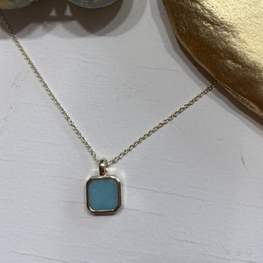 <p>You will love our eye-catching Florence Necklace featuring a beautiful square amazonite pendant. This versatile piece can easily elevate any outfit, whether it's for a casual day or a dressy occasion.</p> <p><span style="font-size: 0.875rem;"></span>Details:</p> <ul> <li> <p style="font-size: 0.875rem; display: inline !important;">7" chain with a 3" extender</p> </li> <li>made with natural amazonite</li> <li>gold plated</li> <li>hypoallergenic, no nickel/lead</li> <li>anti-tarnish coated</li> </ul>