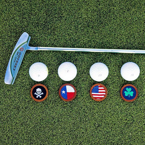 Needlepoint Golf Ball Markers