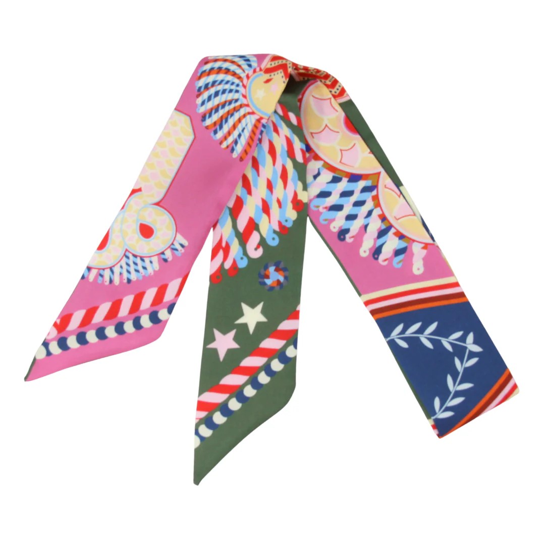 Skinny / "Twilly" Silk Print Scarves - GF