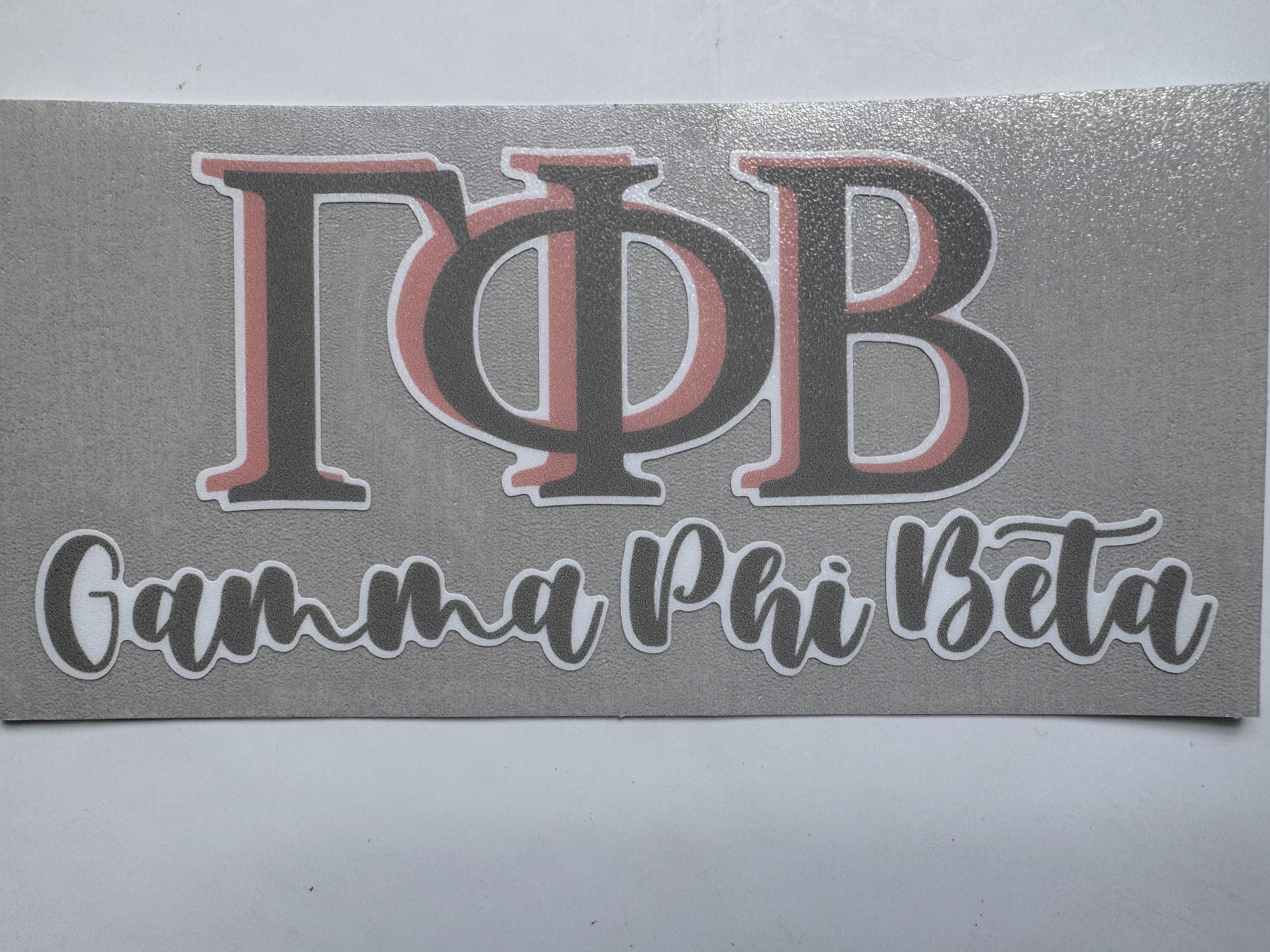 Sorority Colorful Vinyl Transfers